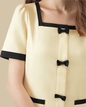 Vivienne Bow-Detail Shift Dress