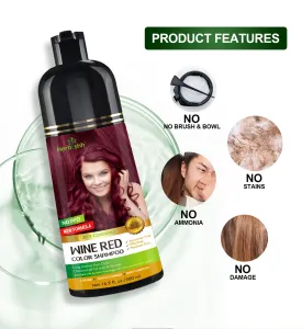 Wine Red Herbishh Color Shampoo